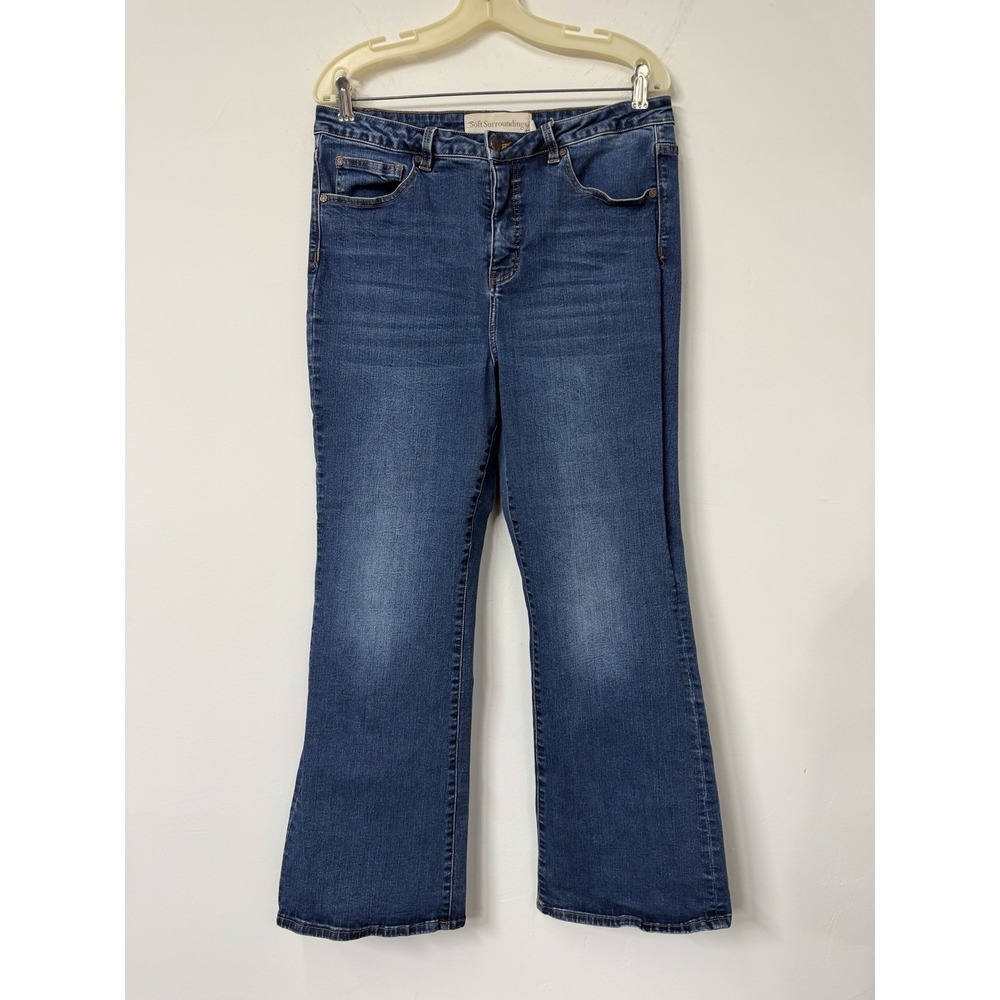 Soft‎ Surroundings FAB! Women's 16 P Ultimate Denim Flare Leg Stretch Jeans